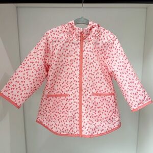 Simple Joys by Carters Pink Heart Pattern Kids Raincoat Size 18 Months